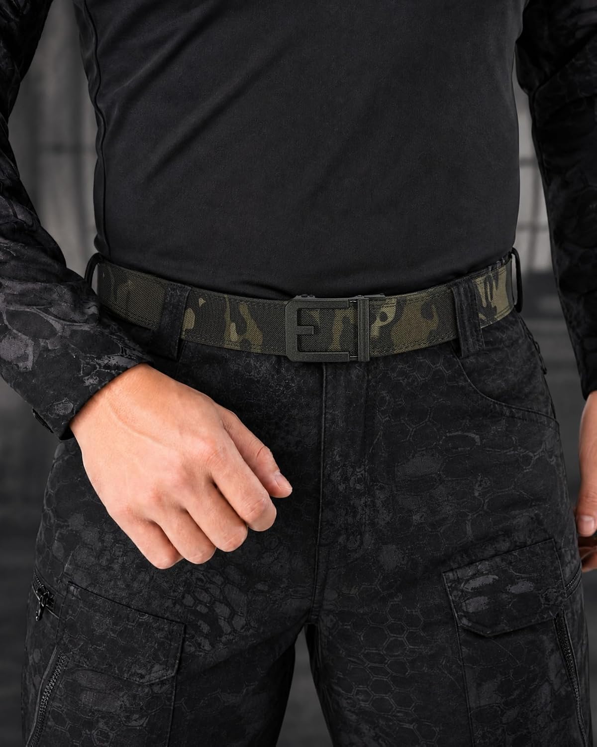 CHAOREN Ratchet Tactical Belt Men – 1.5" Adjustable Nylon Web Belt – Quick Release for Work, EDC, Outdoor Use