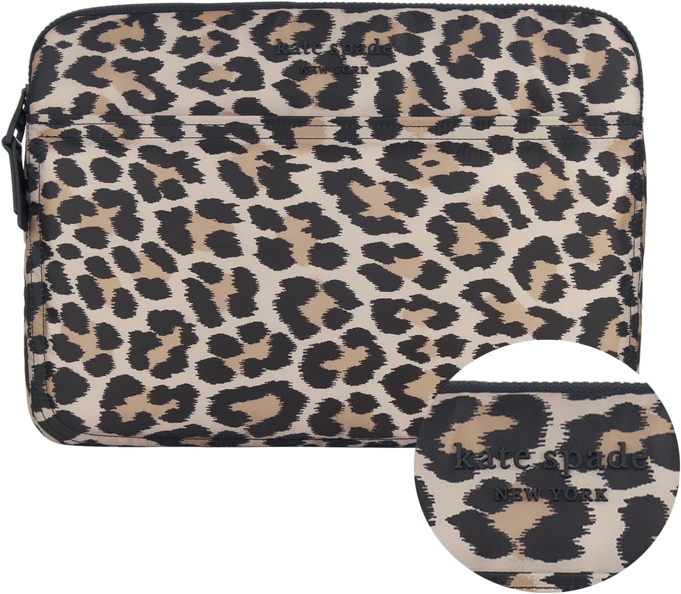 kate spade new york Puffer Laptop Sleeve 16 Inch - Classic Leopard - for 15 to 16 inch MacBook Pro M3 Max/M3/M2/M2/M1 Max/M1 Pro