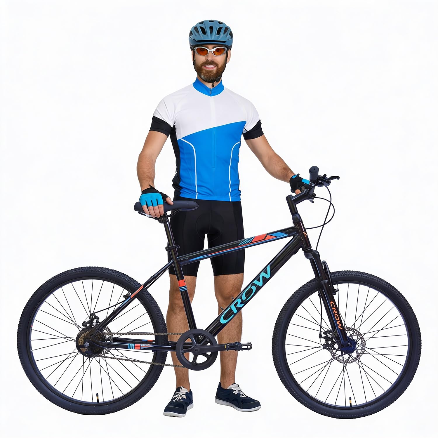 CROW - Globetrotter Single Speed Cycle | 26T Cycle for Boys 12 to 15 Years | Bicycle for Men Adult | Mountain Bike with Front Suspension & Dual Disc Brakes| Unisex MTB |-image-37