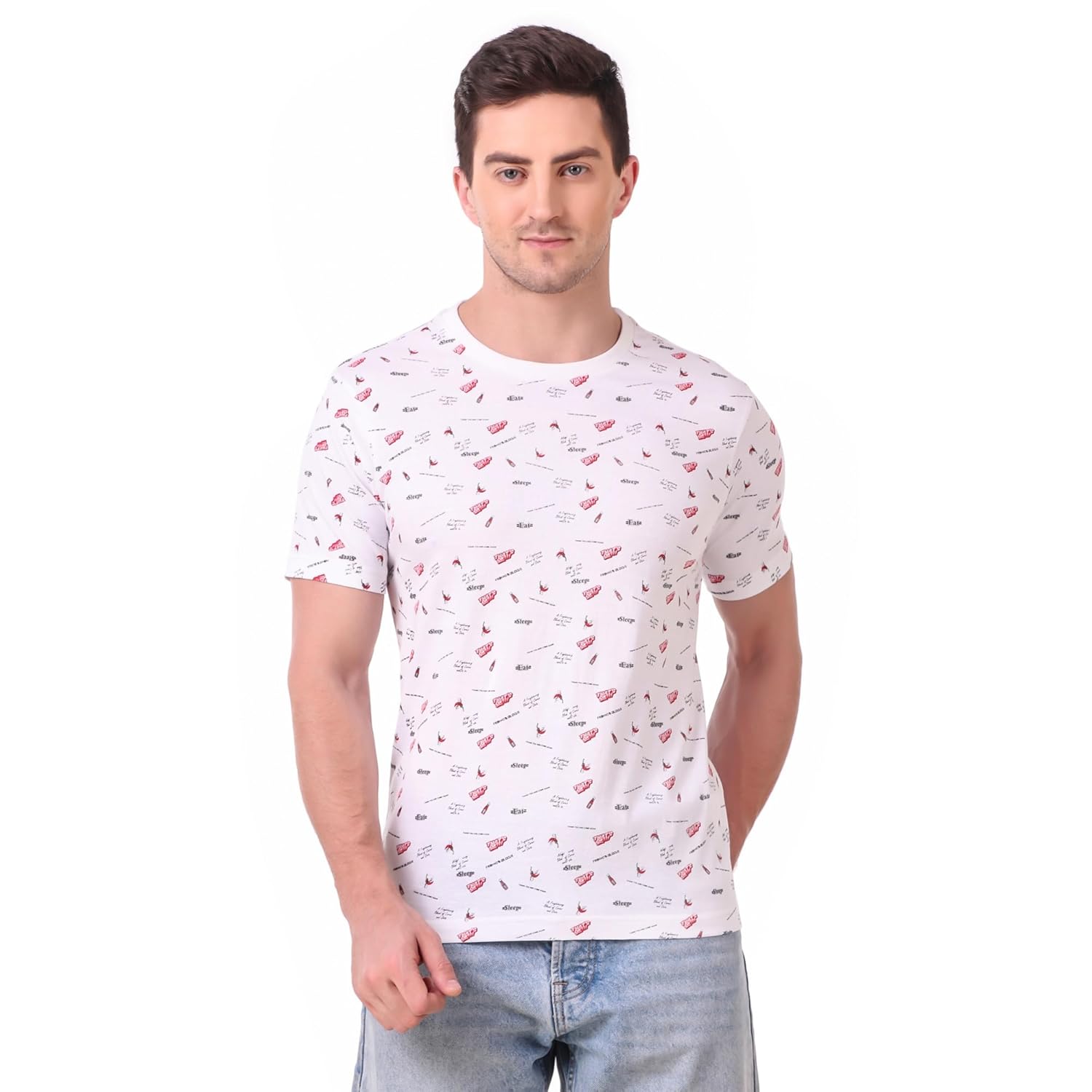 Stories.Label Cotton Printed T-Shirts for Men in Regular Fit and Round Neck 8