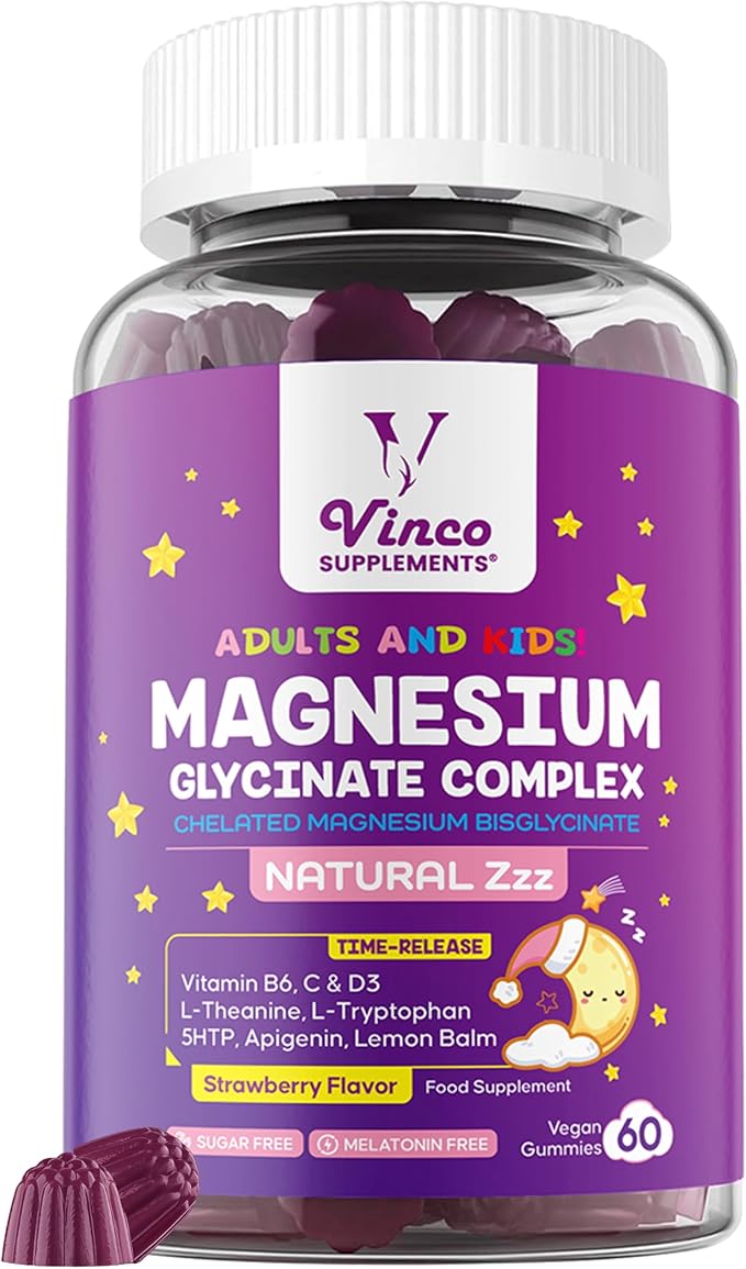 Vinco Magnesium Glycinate Complex Gummies - Effective Sleep & Relaxation Support