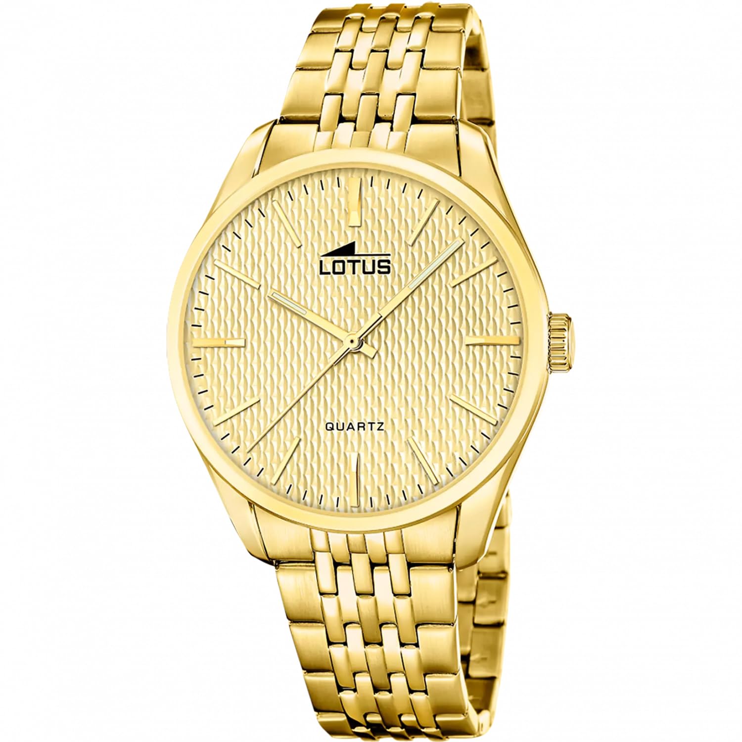 LOTUS Orologio Uomo Analogico in Acciaio Inossidabile 316L Dorato