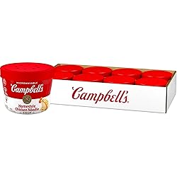 Campbell's Homestyle Chicken Noodle Soup Microwavable Bowl, 15.4 Ounce (Pack of 8)