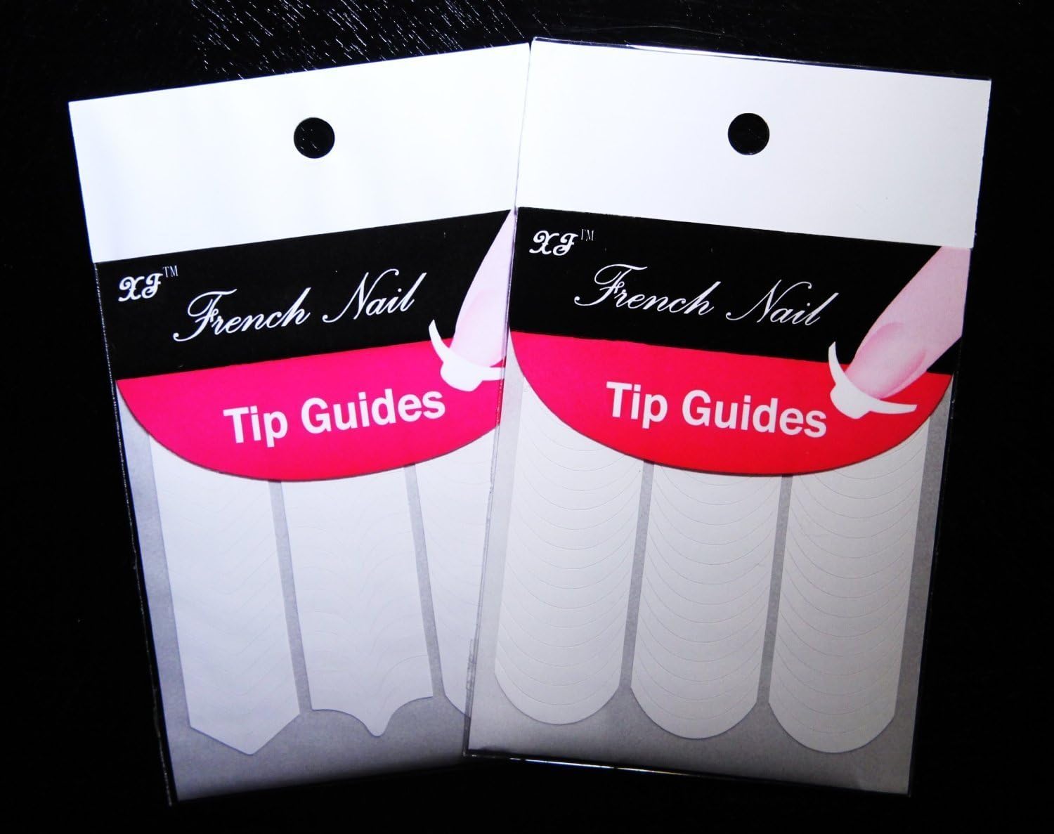 759SHOP French Nail Guide Line Sticker 3 Styles DIY Stencil - 4 Pack