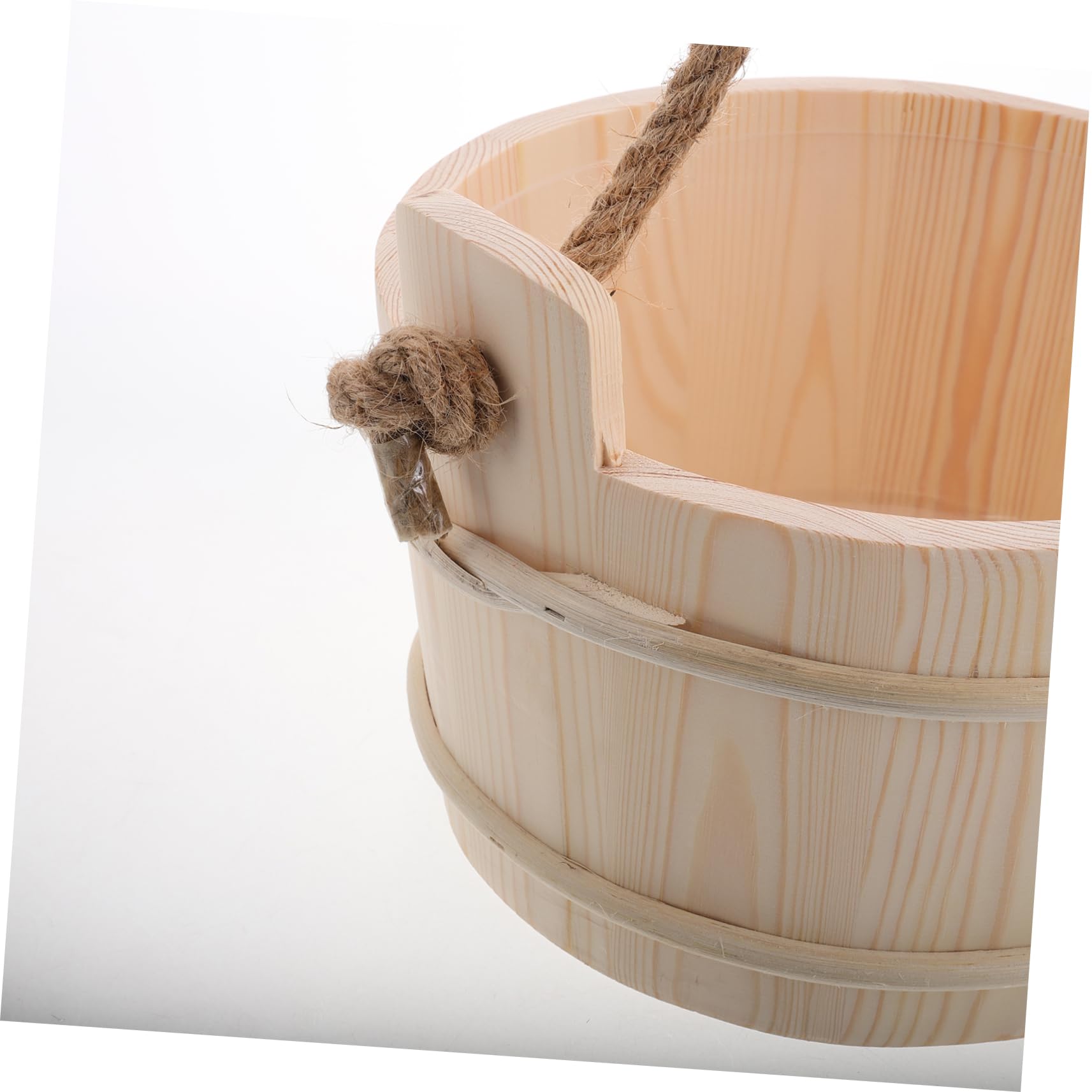 Ciieeo Secchio Sauna in Legno Mestolo, Set Portatile Beige per Bagno