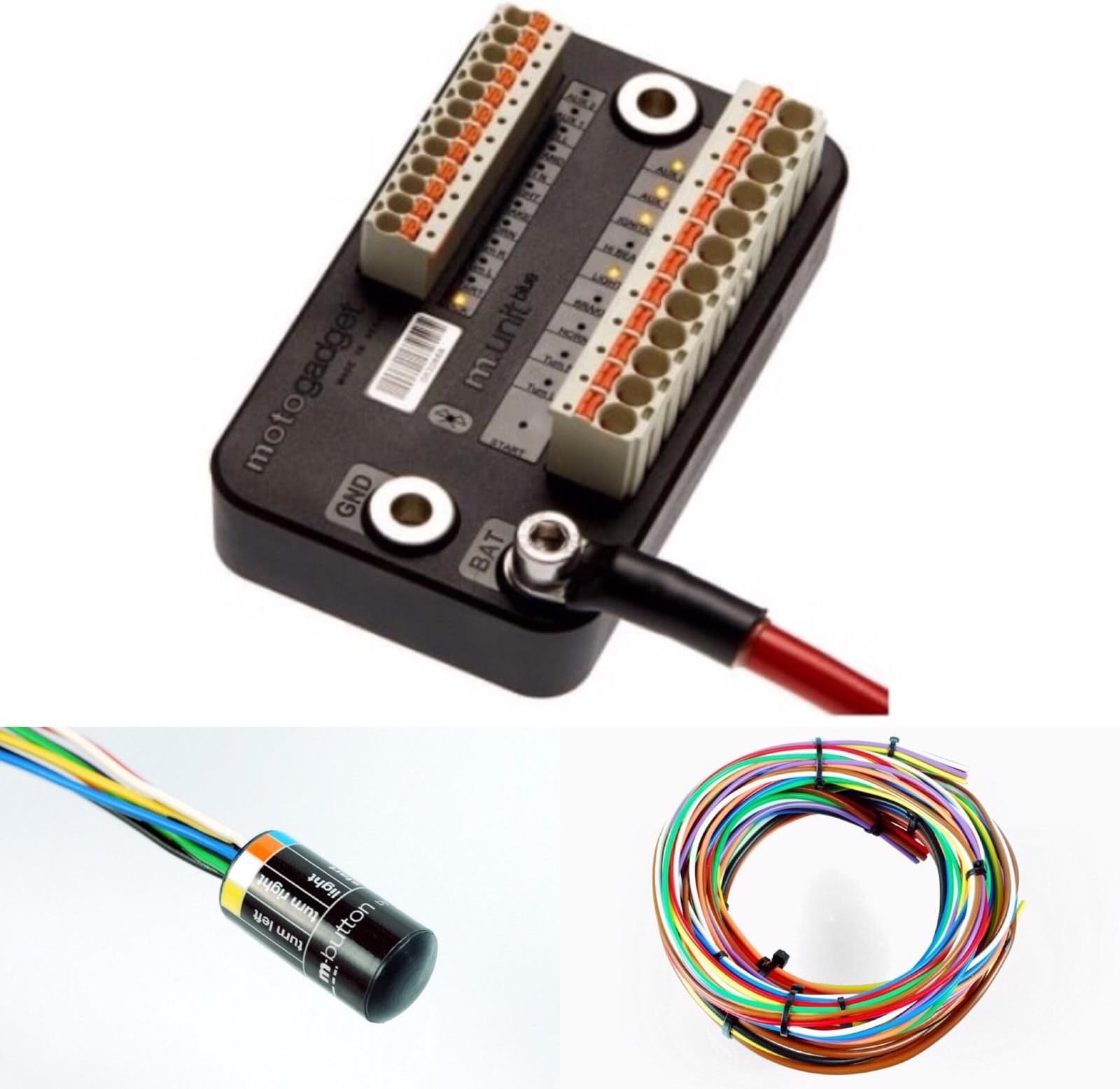 Motogadget MG4002040 - m-Unit Blue Digital Control unit Builders pack with M-button and Cable Kit