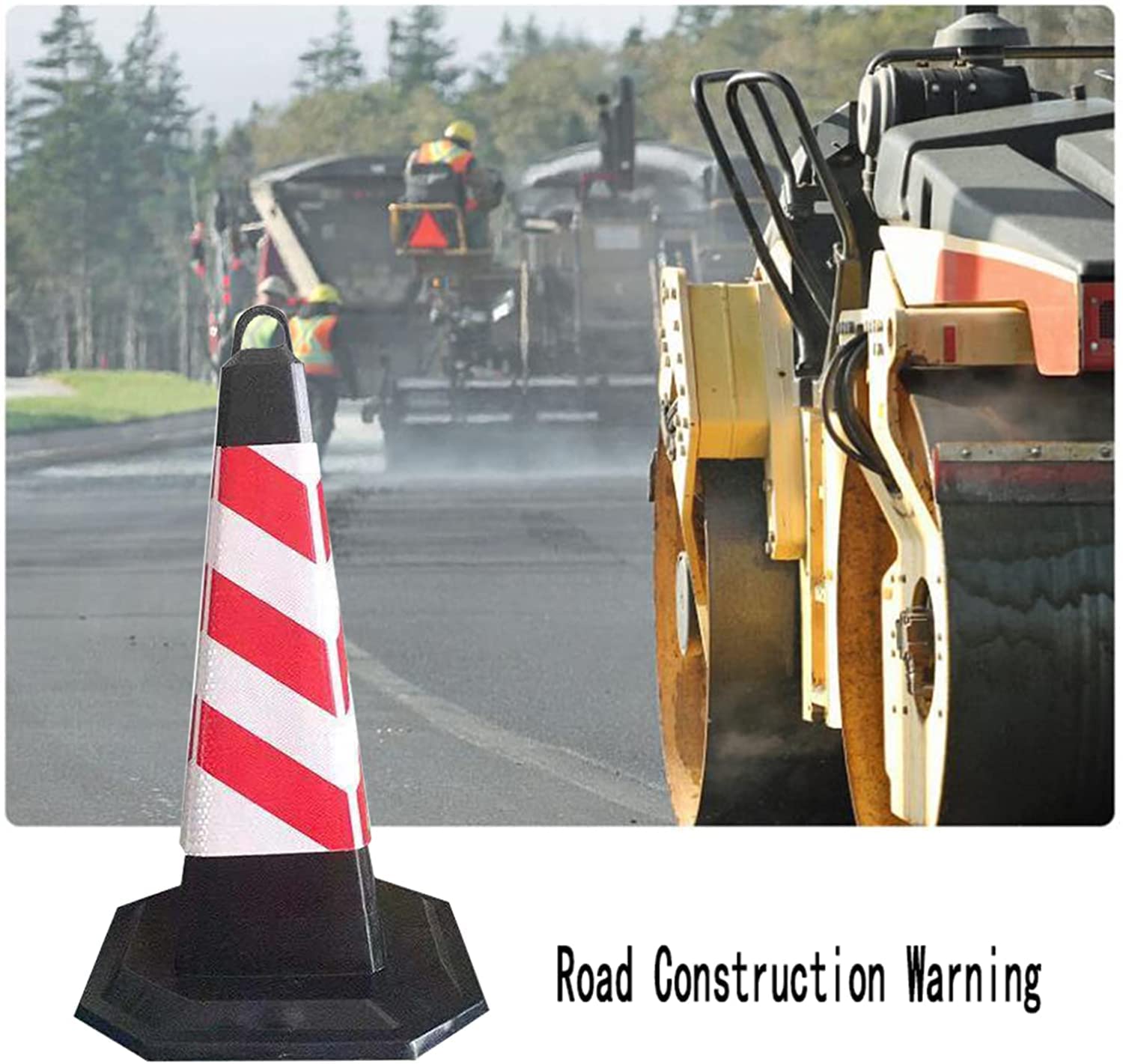 Cônes de sécurité routière avec poignée, cônes de stationnement en caoutchouc de qualité supérieure, cônes de construction réfléchissants lestés pour l'entraînement à la conduite, utilisation su