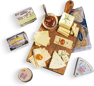 Rogue Creamery - Just Add Wine Gift Set, Food Basket with Charcuterie Food Items, Gourmet Cheese Gift for Cheese Platter