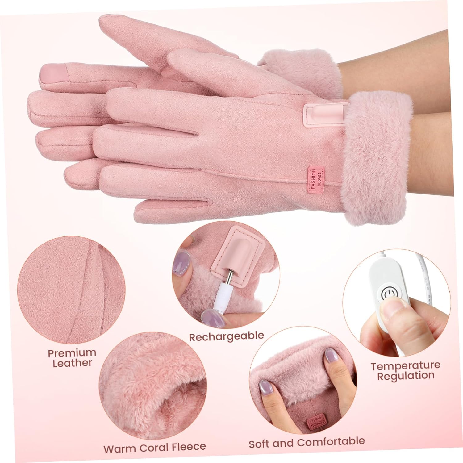 BESPORTBLE 3sets USB Heated Gloves for Men and Women Windproof Thermal Hand Warmers Temperature for Outdoor Activities for Cycling Warmth and Comfort