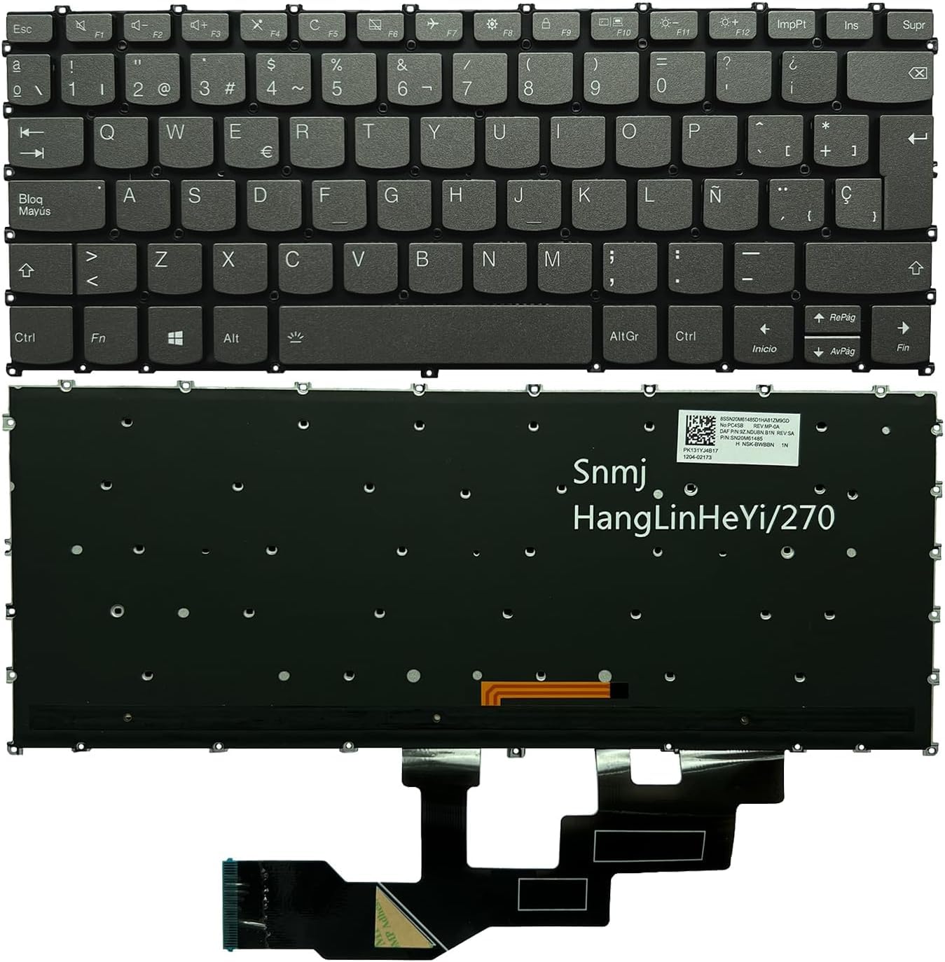 Teclado de portátil Lenovo IdeaPad S540-13 para reparar teclas rotas o sin luz 5