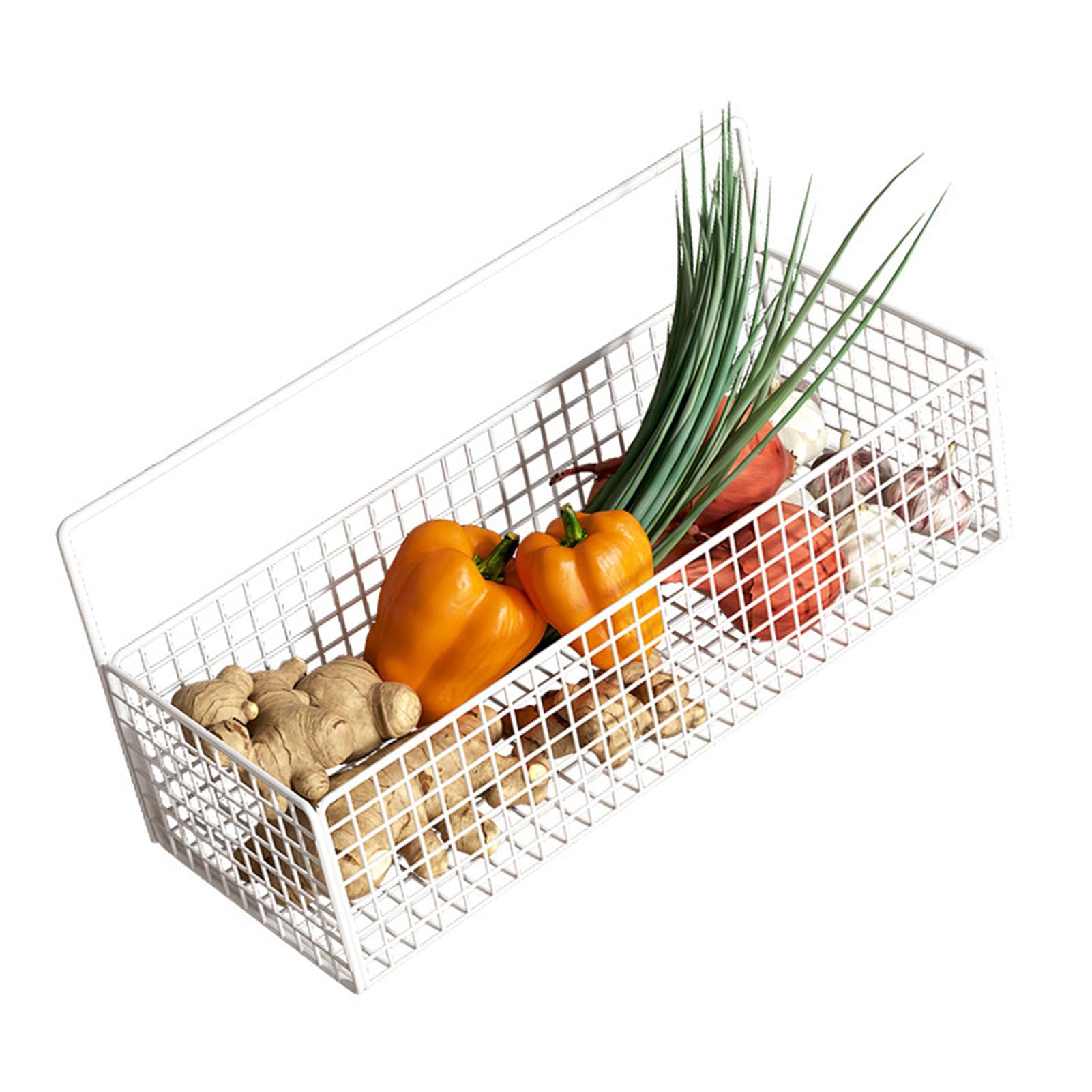 Panier de rangement en fil métallique durable et inoxydable avec fixation adhésive