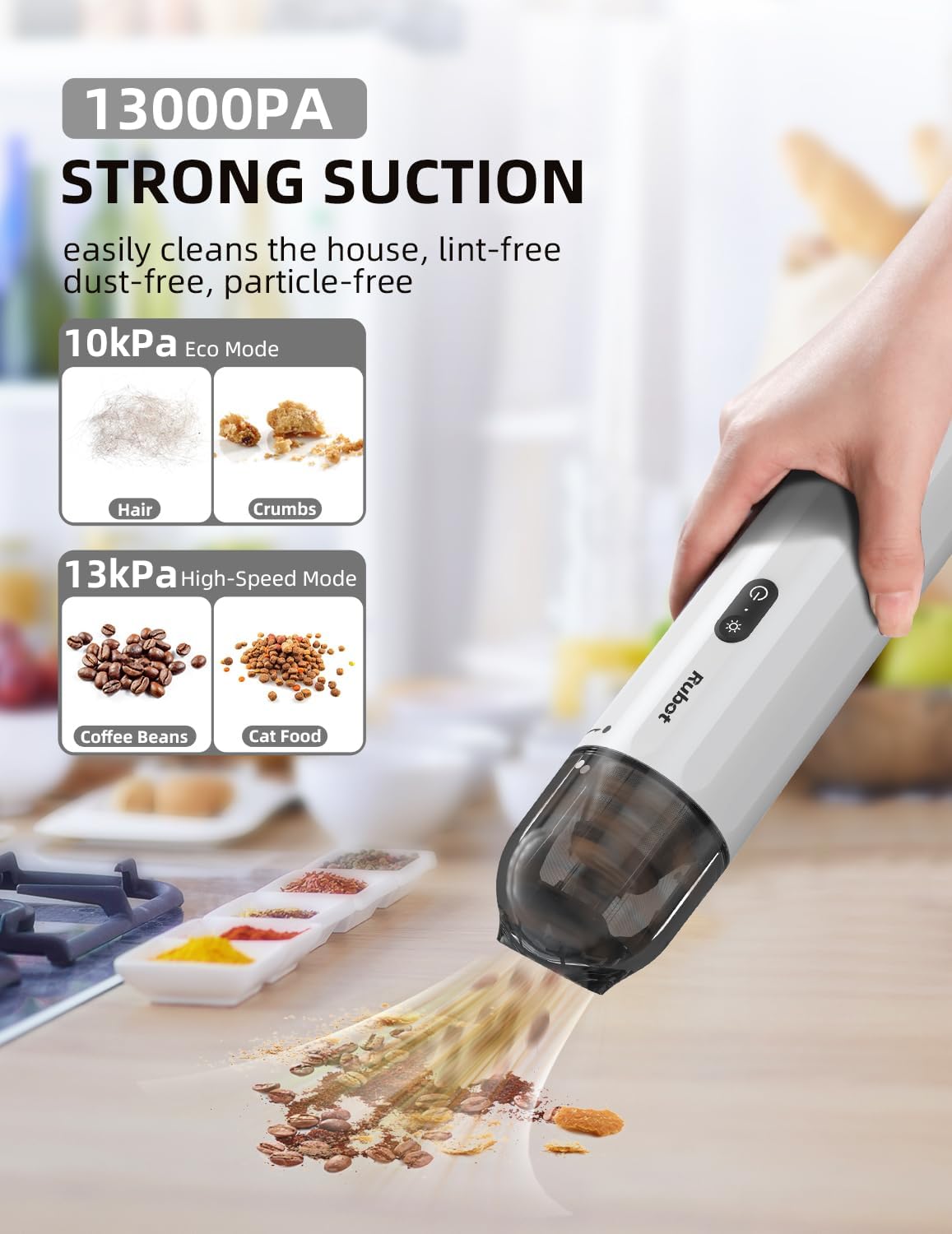 RUBOT P15 Suction Power Modes