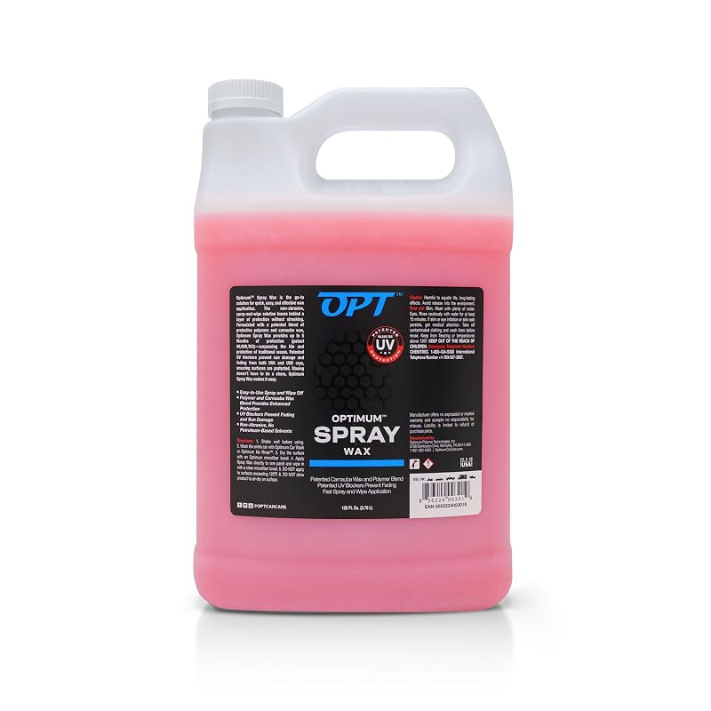 Cera automotiva spray Optimum Car Wax para superfícies externas, SW2008G, frasco de 3,8 L