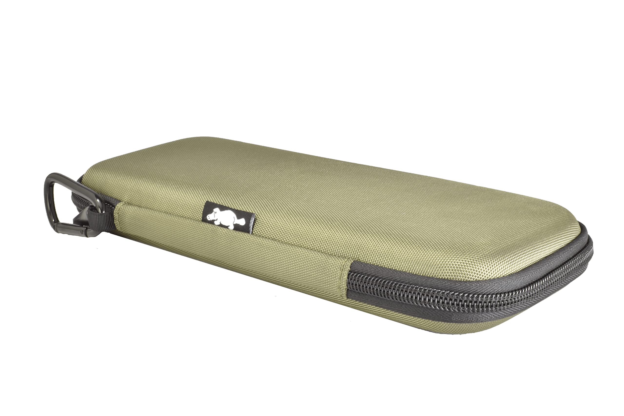 Platypus Golf Co. Golfing Caddie Hard Travel Case Organizer - Hinging Glove Shaper & Holder - Mesh Pocket & Storage Slots for Phone, Tees, Divot Tools & Ball Markers - Golfers Cases for Men & Women