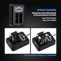 Vista 4 de Cargador de batería dual USB para Fujifilm NP-95 FinePix X100 X100S X-S1 X30 X100T FinePix Real 3D W1 FinePix F31fd FinePix F30 y Ricoh DB-90 GXR