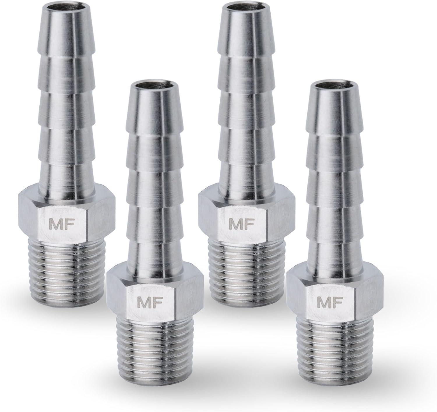 MAACFLOW Stainless Steel Barb/Barbed Hose Fitting, 1/4