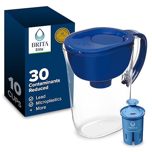 Brita Everyday Elite Water Filter Pitcher, Removes 99% of Lead,