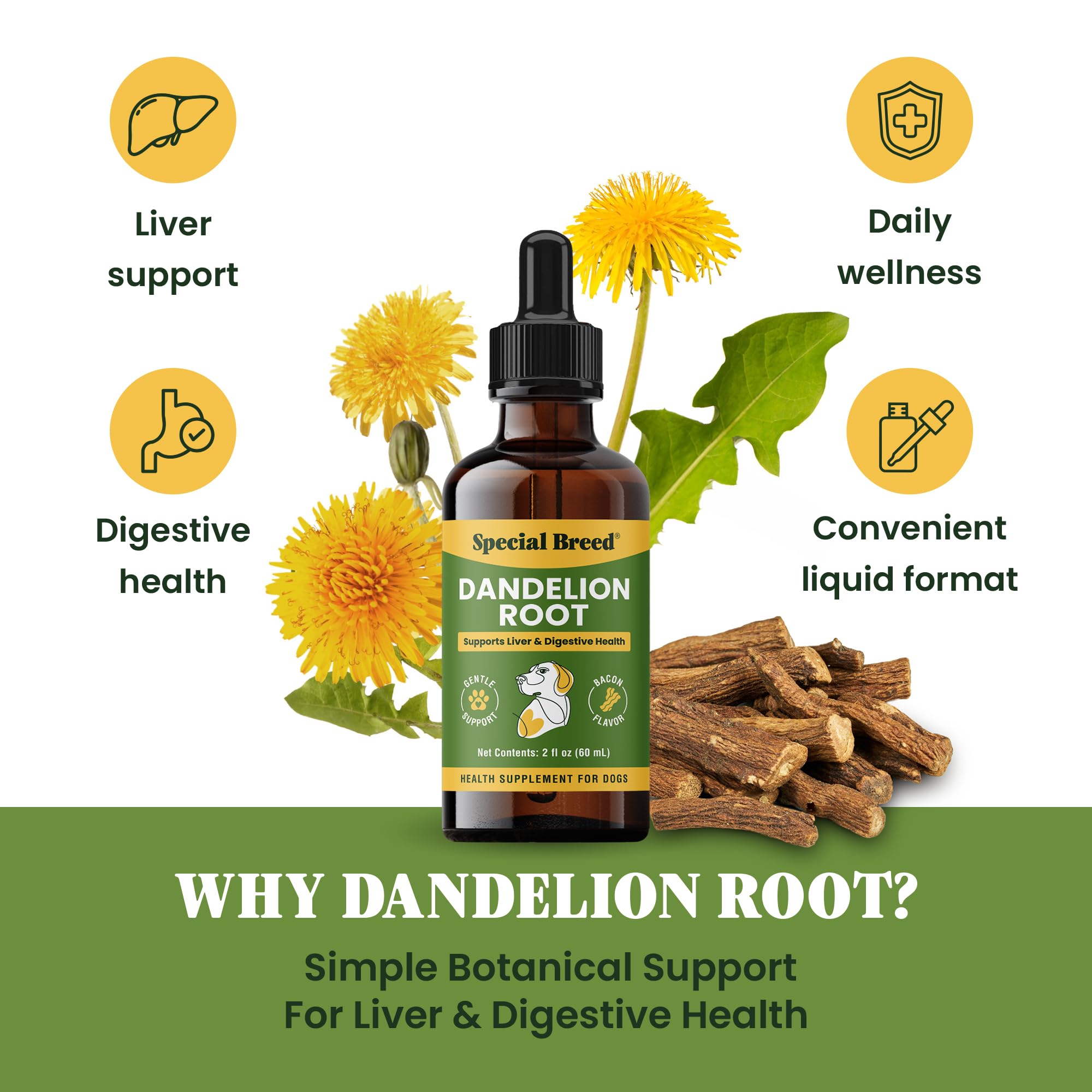 Special Breed Dandelion Root for Dogs - Liver & Digestive Health, 2 oz — Amazon image 4