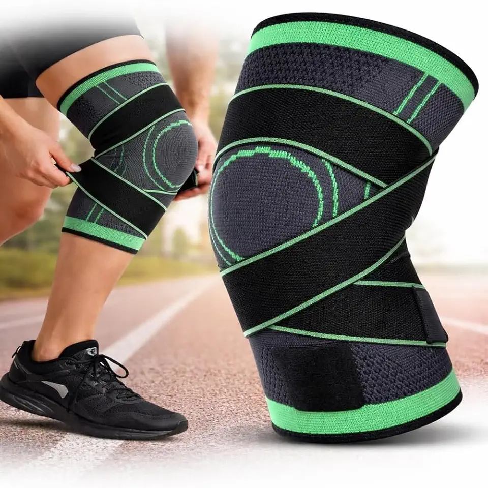 Joelheira de Compressão Ortopédica para Esportes e Recuperação –Suporte para Joelho com Ajuste Confortável, Alívio de Dores, Estabilização Articular, Ideal para Academia, Corrida, Futebol, Uso Diário