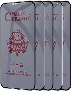 MATTE PRIVACY [5 Pack] Ceramic Screen Protectors for iPhone 16 Pro Max - Durable Flexible Shockproof Protection Film