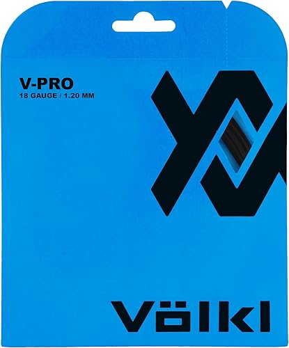 Miniatura 8 de Volkl V-Pro  Cuerda de raqueta de tenis  Durabilidad y tacto firme  Cuerda de copolímero suave (azul, 16, juego)