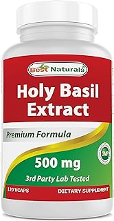 Best Naturals Holy Basil Stress Management 500 mg 120 Veggie Capsules