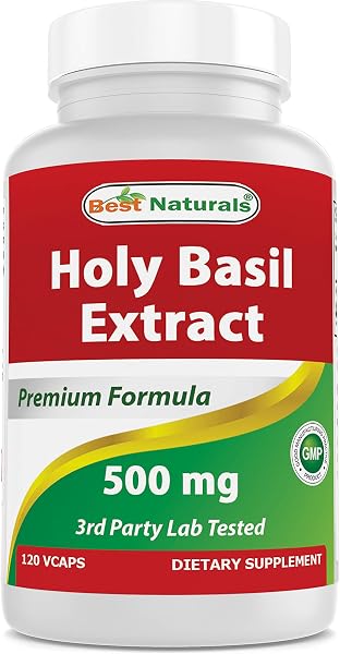Best Naturals Holy Basil 500mg Veggie Capsules