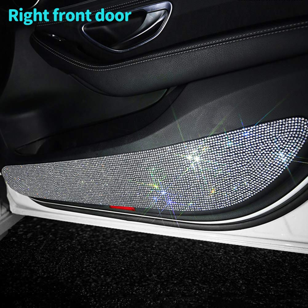 eing Almohadilla protectora universal para puerta de coche, almohadilla protectora para puerta de coche, pegatinas anticolisión, paquete de 4 unidades (2 unidades para puerta delantera y 2 unidades