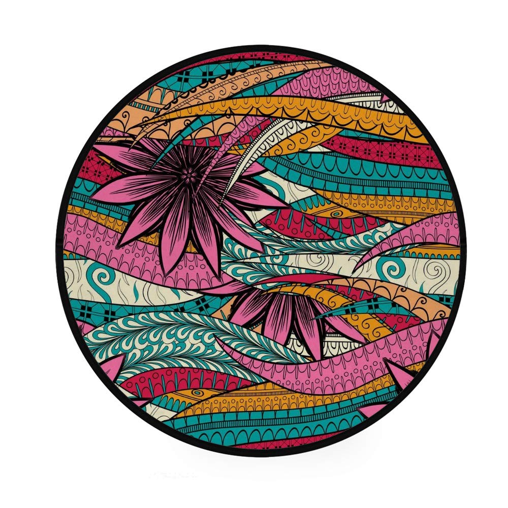 Tapis salon rond absorbant l'eau et paillasson cuisine antidérapant