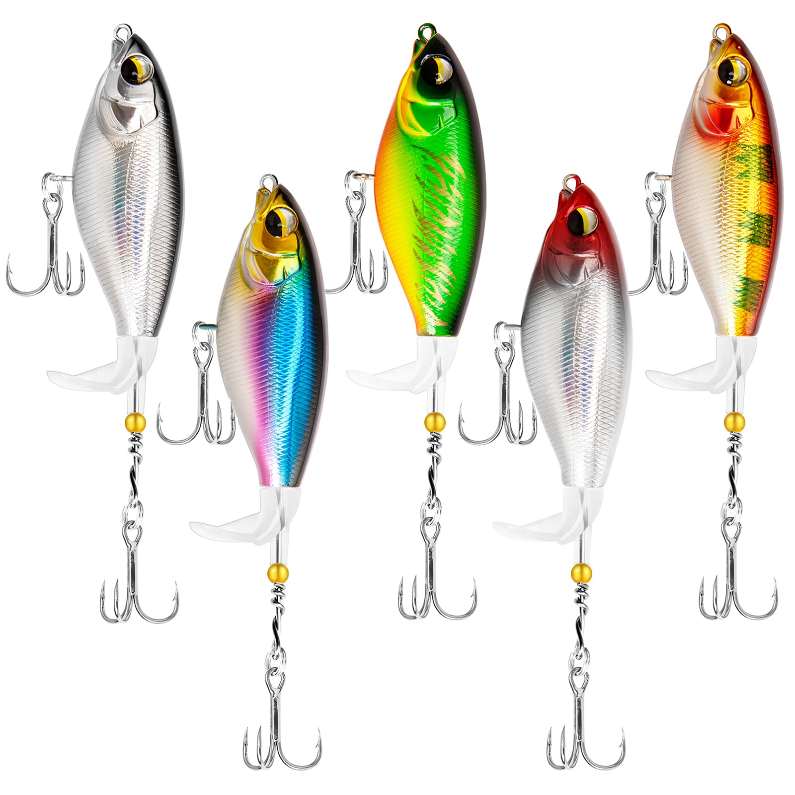 Wobler przynęta na szczupaki, szczupaki, 9,2 cm, 12 g, 5 sztuk przynęt na ryby górne wody, pływające przynęty na sumy basowe, szczupaki, bigbait, przynęta na szczupaki, przynęta Big Bait do łowienia