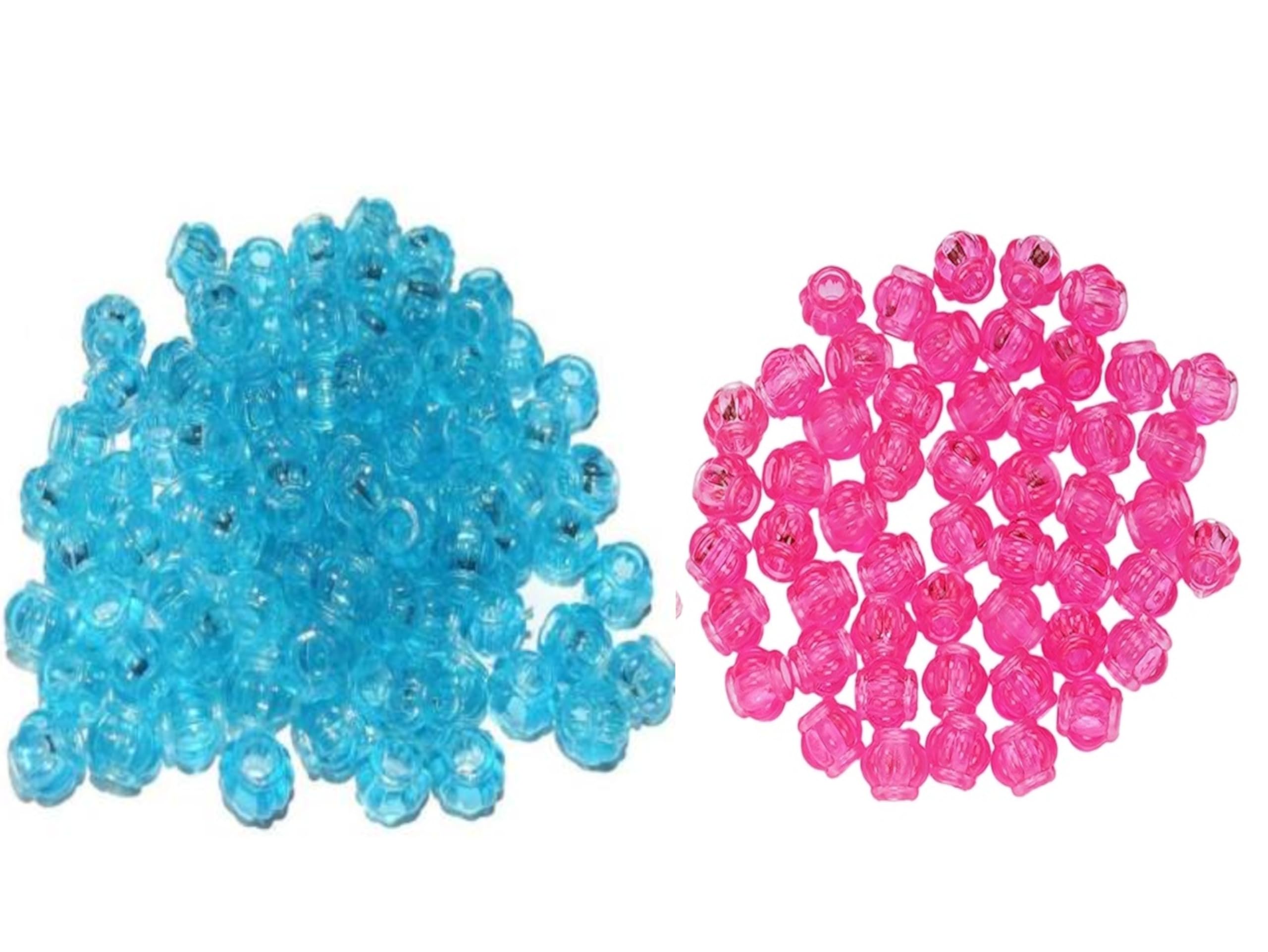 Pushpa Creation Plastic Matki Beads Sky Blue and Pink Colour Pack of 200-image-13