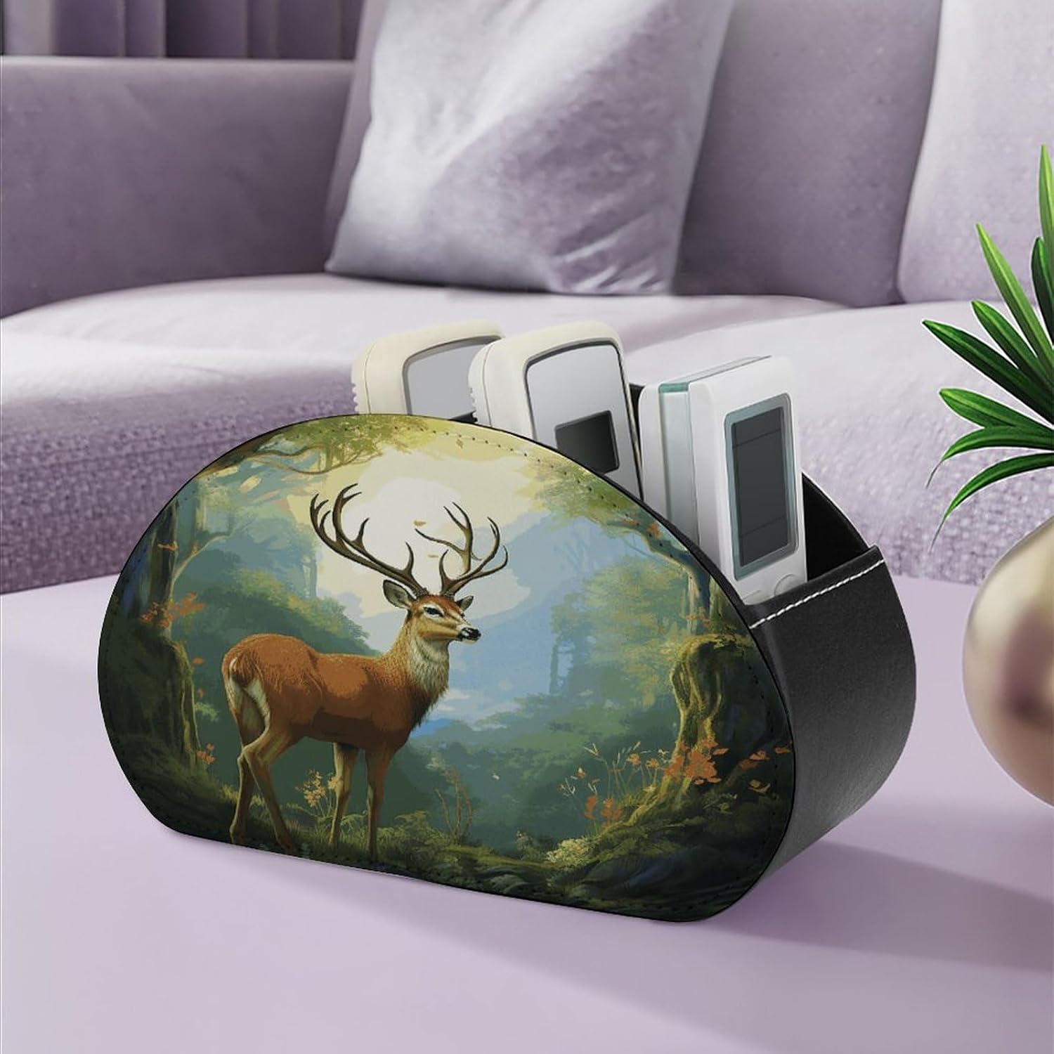 Deer Forest Remote Control Holder with 5 Compartments image 5