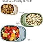 PandaEar 3 Pack de contenants de stockage alimentaire en silicone avec des lids, ensemble de bento pour le déjeuner réutilisable, BPA Gratuit, étanche, congélateur micro-ondes (6.7oz, 10oz, 20oz)