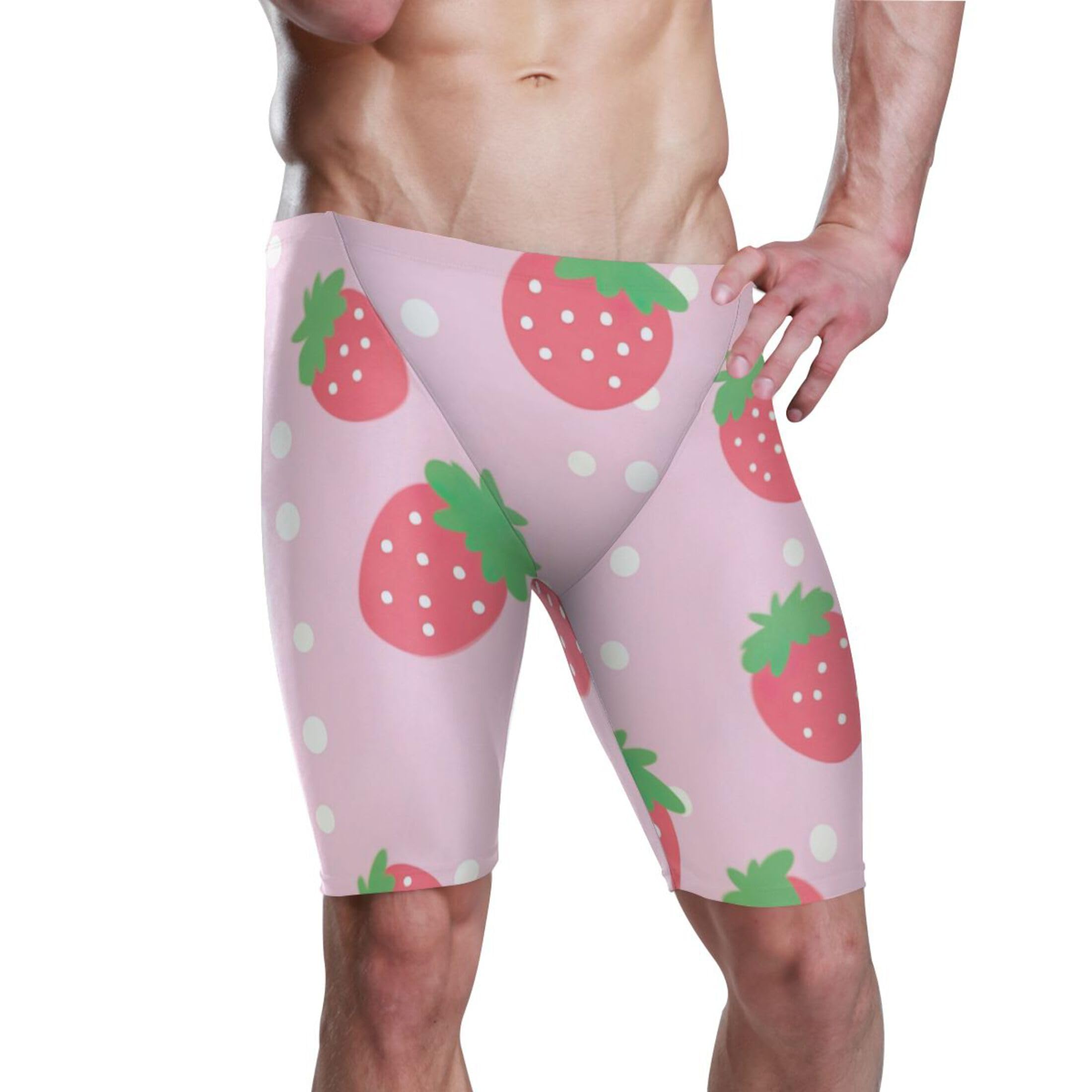 UMIRIKO Strawberry Fruit Swim Jammers Swimsuit for Men XXL B0400141