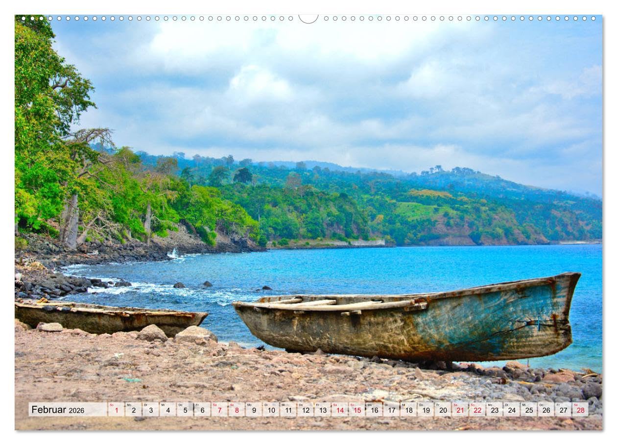 São Tomé - Inselparadies am Äquator (Wandkalender 2026 DIN A2 quer), CALVENDO Monatskalender: Unbekanntes Afrika mitten im Atlantik (CALVENDO Natur)