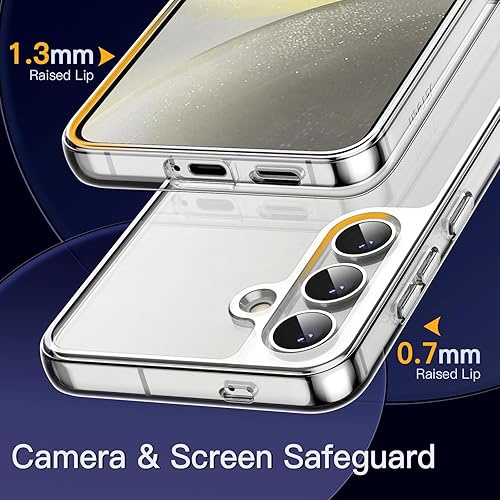 Vista 4 de JETech Funda para Samsung Galaxy S24 5G, Protector con Parachoques Antiamarillento a Prueba de Golpes, Cubierta Protectora para Teléfono Transparente