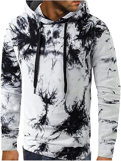 Amazon.com: Tie Dye Sudaderas para hombres, otoño elegante gráfico  divertido manga larga casual suelta cordón sudadera con capucha sudadera  con capucha : Ropa, Zapatos y Joyería