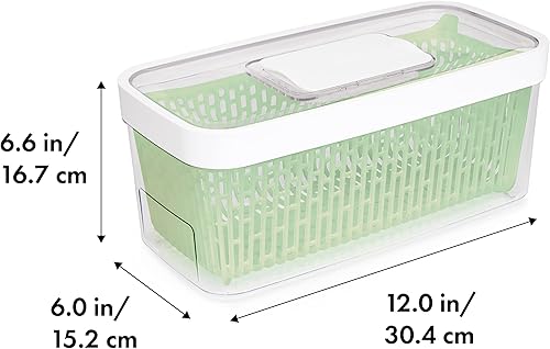 Miniatura 6 de OXO Good Grips GreenSaver Produce Keeper - Molinillo de ensalada grande y de buen agarre