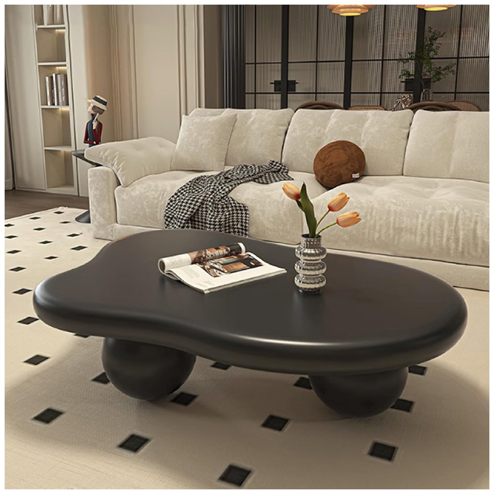 Table basse nuage table d'appoint ovale salon moderne 3 pieds