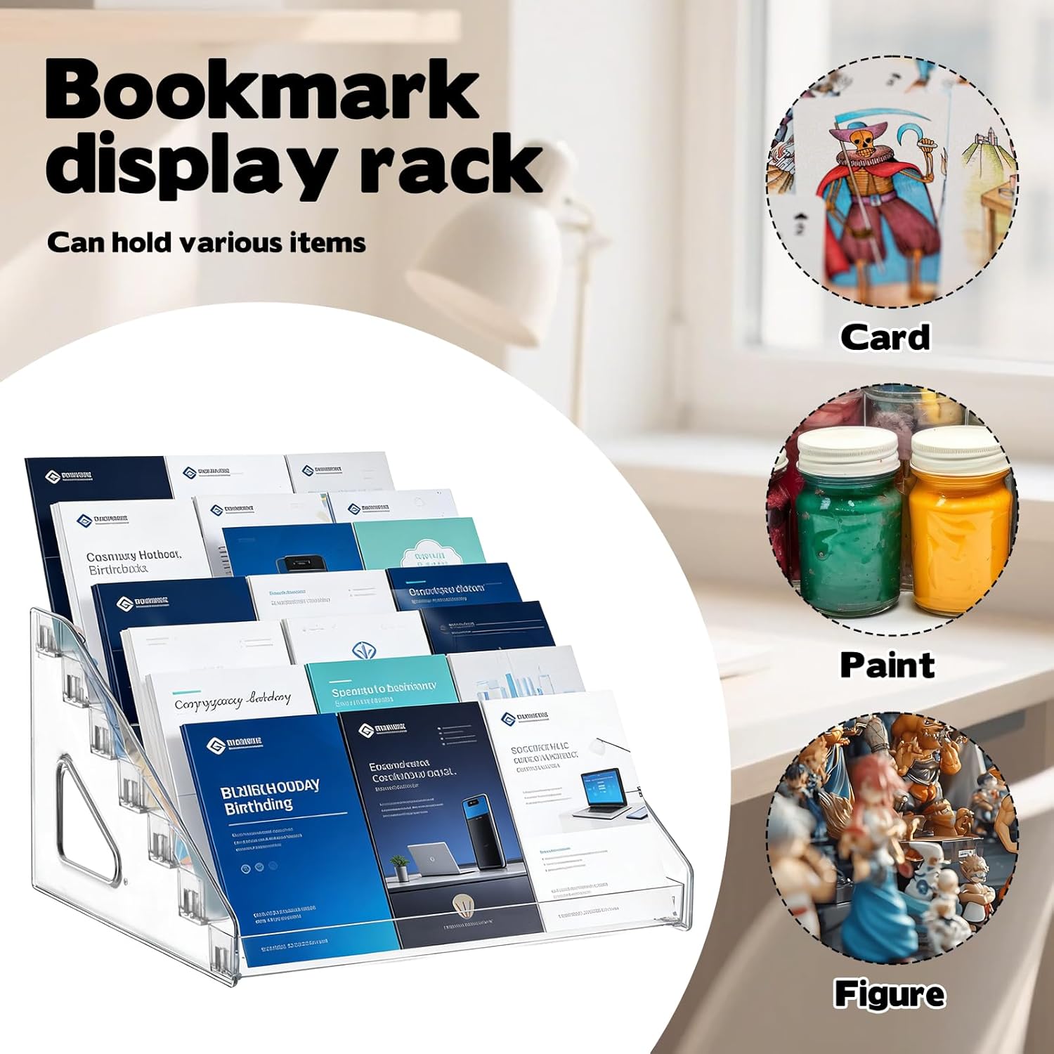 YEXEXINM 7 Tier Brochure Holder 12 x 7 inch Clear Acrylic Pamphlet Holder Display Stand Organizer Plastic Flyer Literature Magazine Booklets Menu Journals Rack for Home Office Exhibition, Pack of 2