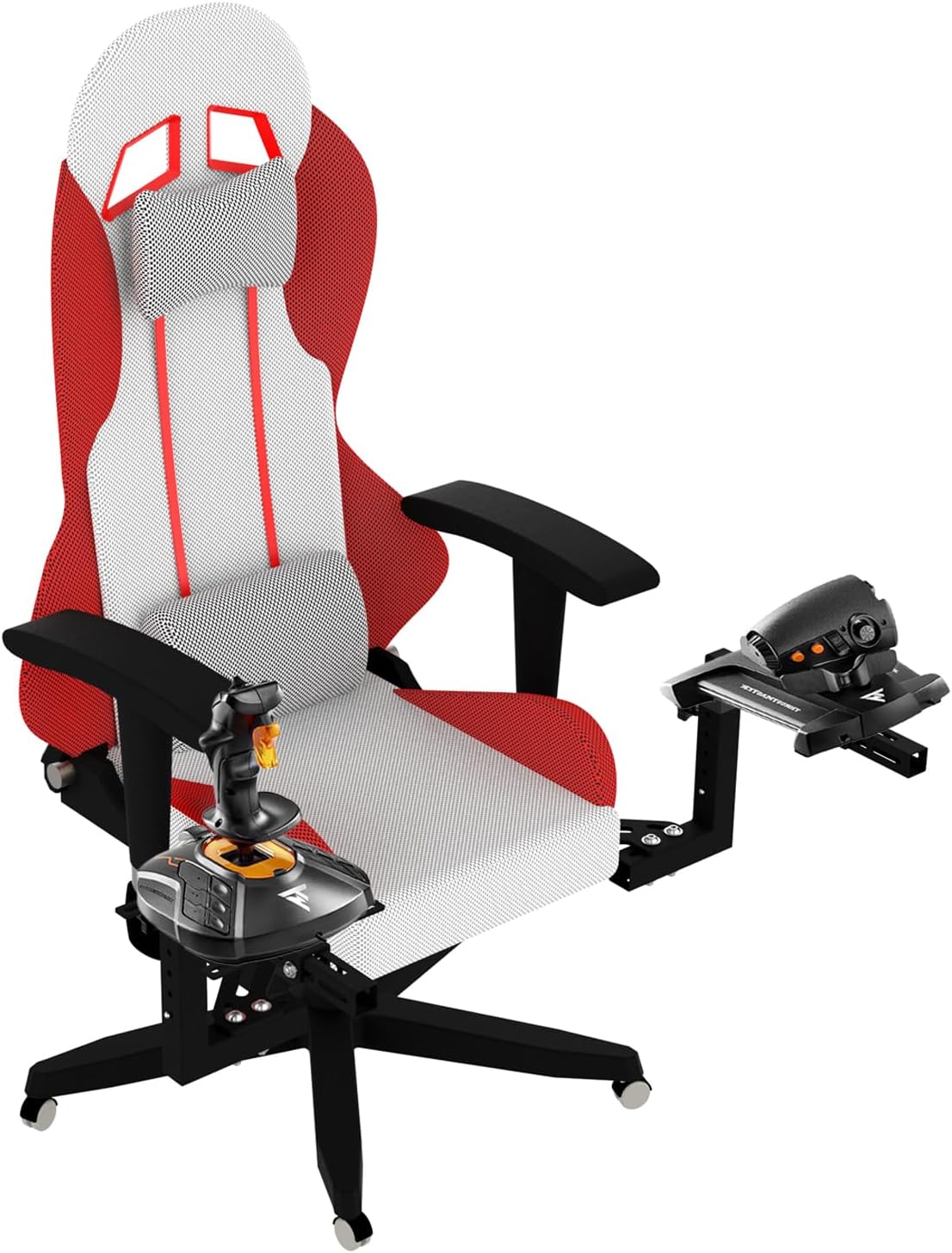 – EG STARTS Games Joystick / Hotas Chair Mount Compatible for Thrustmaster A 10C Hotas Warthog T.16000M FCS & TCA Officer Pack Airbus & VKB Gunfighter MK & Logitech X56 X52 Flight Simulation Controller