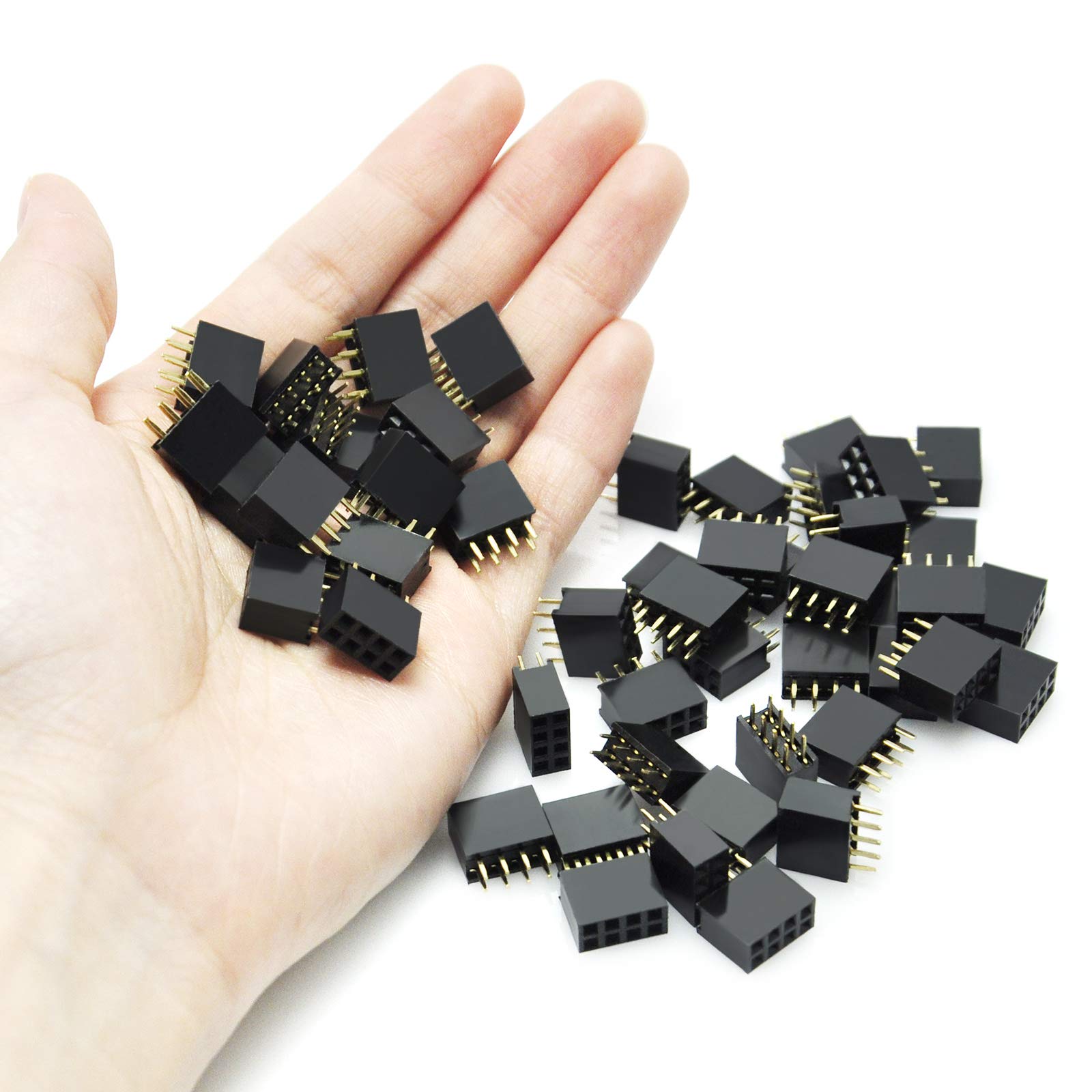 REIページ Gikfun 2.54mm Pitch 2X4 8 Pin Female Double Row Straight Header