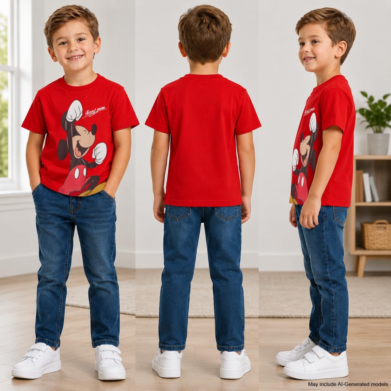 Disney Mickey Mouse and Friends Goofy Pluto Donald Duck Boys Graphic Tees