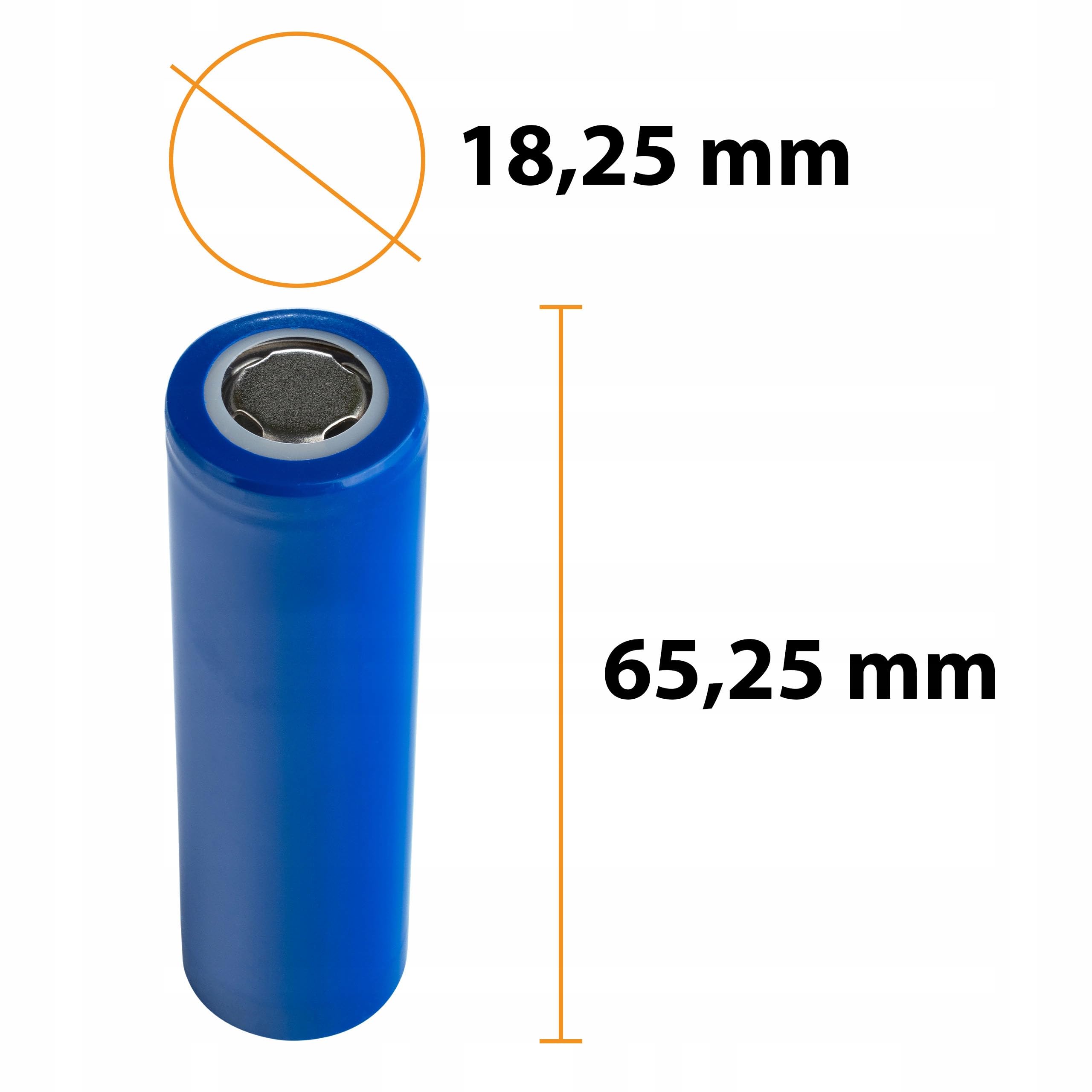 Batteria Litio-Ione 1500 mAh 3,7V – Senza PCM, Ø18,25 mm x 65,25 mm | Alta Capacità, Compatta, Facile da Installare | Alimentazione per Elettronica Portatile