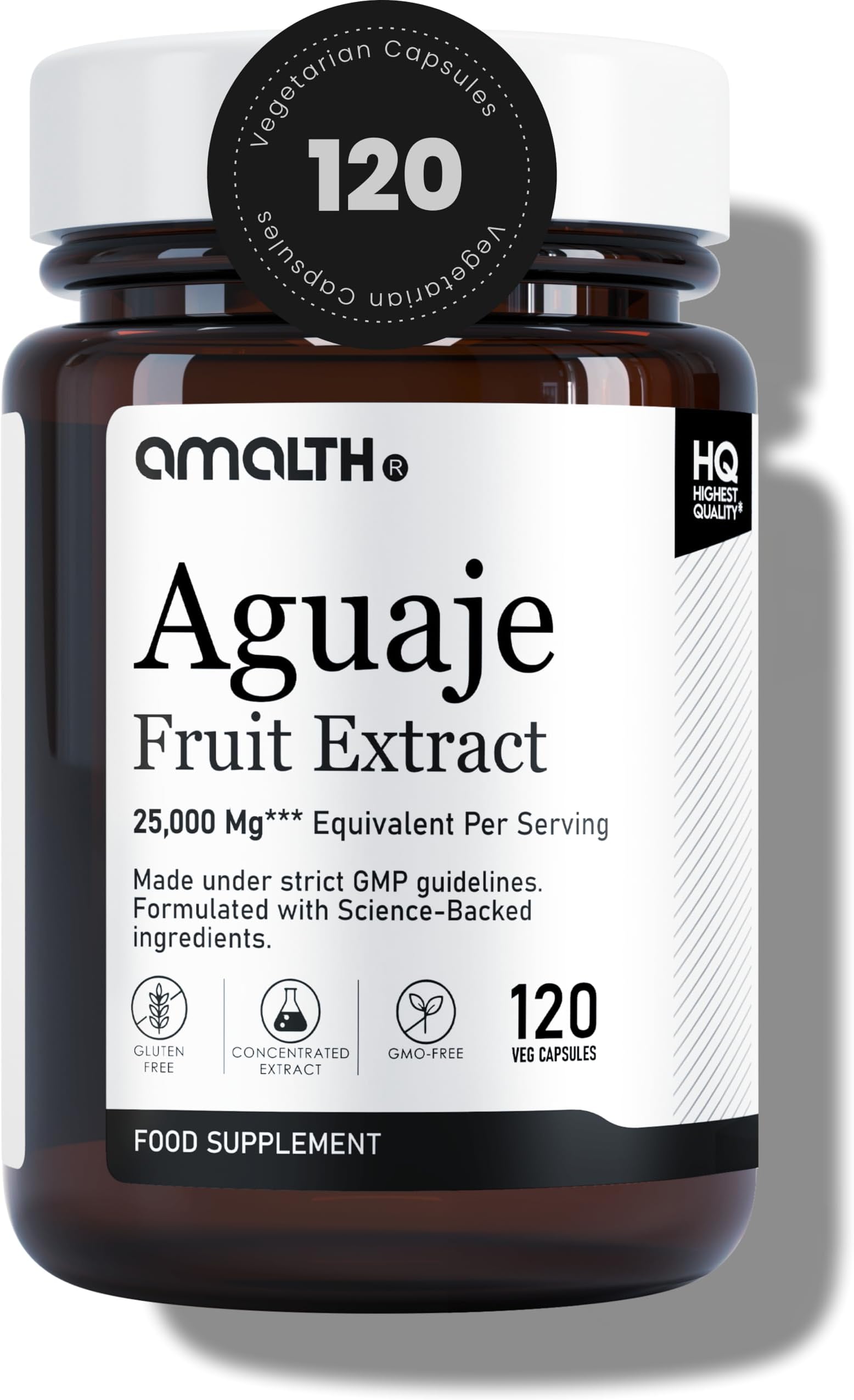Aguaje Fruit Extract 1000mg Capsules – High Potency Aguaje Supplement – 120 Capsules – Premium Natural Plant Extract – Daily Wellness Formula