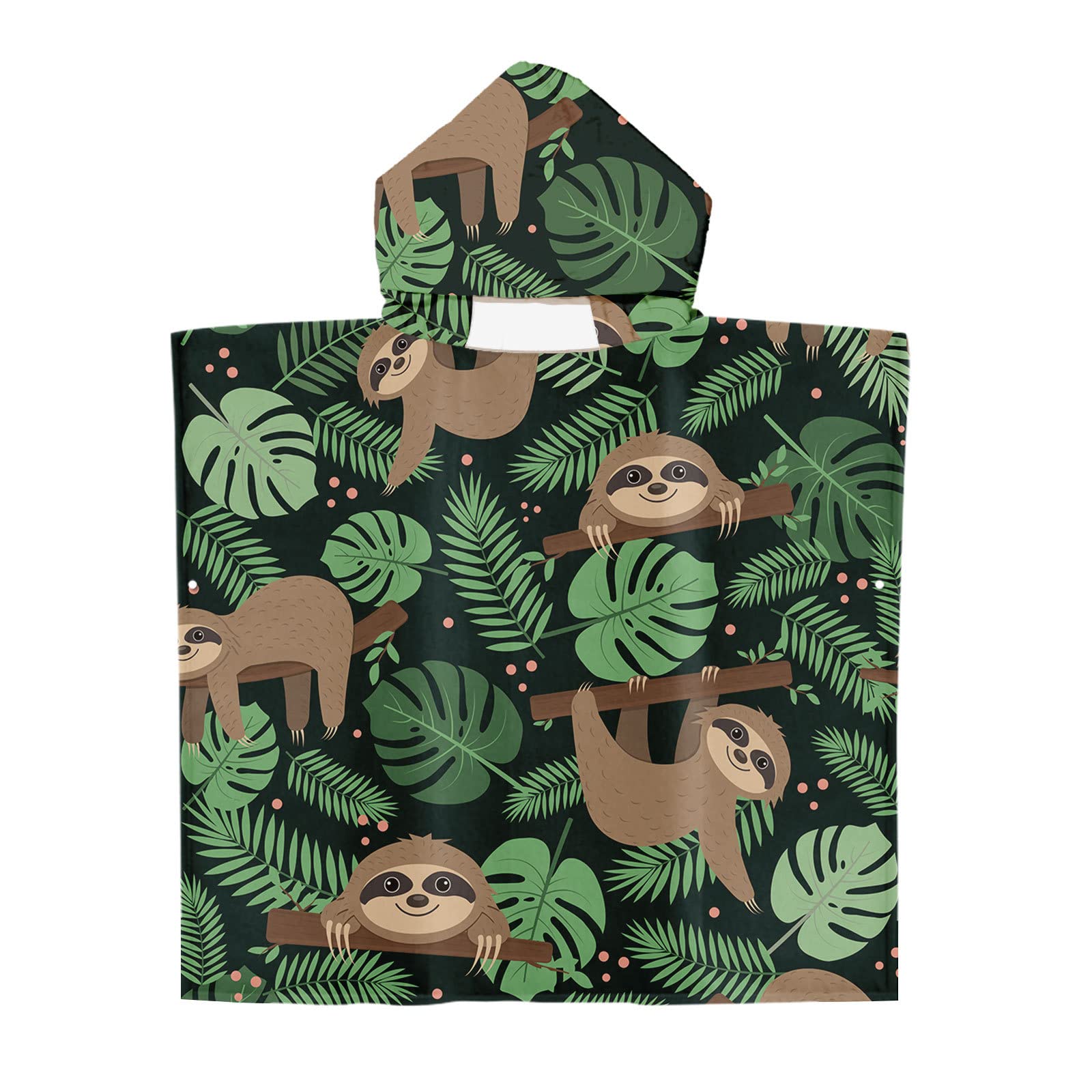 FANSU Asciugamano Poncho Mare Bambini con Cappuccio, Telo da Bagno Spiaggia Cappuccio Microfibra Nuotare Piscina Bambina Accappatoio Morbido (Aereo a Pois,60 * 60cm