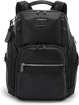 TUMI - Alpha Bravo Search Backpack - Laptop Backpack for Men & Women - Backpack for Work & Travel - 17.0" X 14.0" X 8.3" - Black Leather
