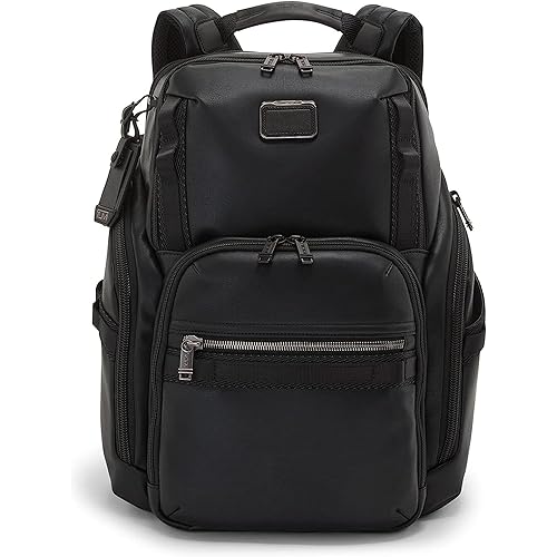 TUMI - Alpha Bravo Search Backpack - Laptop Backpack for Men & Women - Backpack for Work & Travel - 17.0" X 14.0" X 8.3" - Black Leather