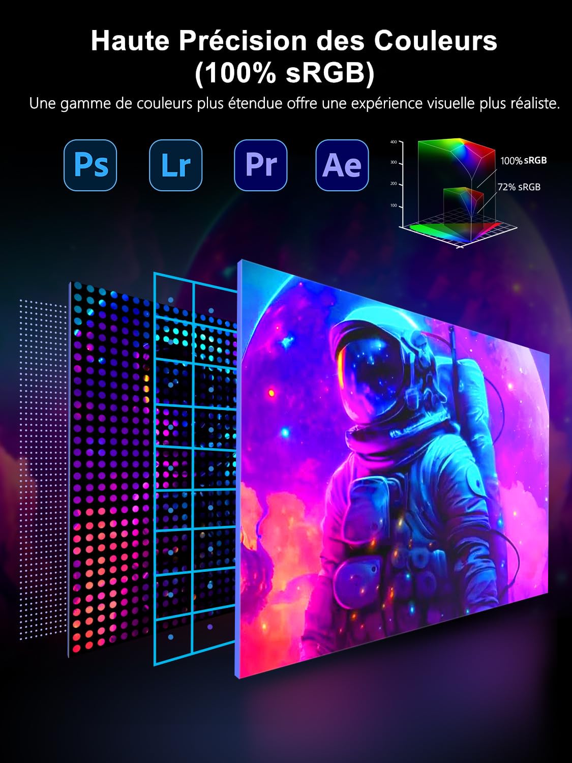 UPERFECT 18,5" 120Hz Ecran Portable, Full HD 1080P, Boîtier Métallique