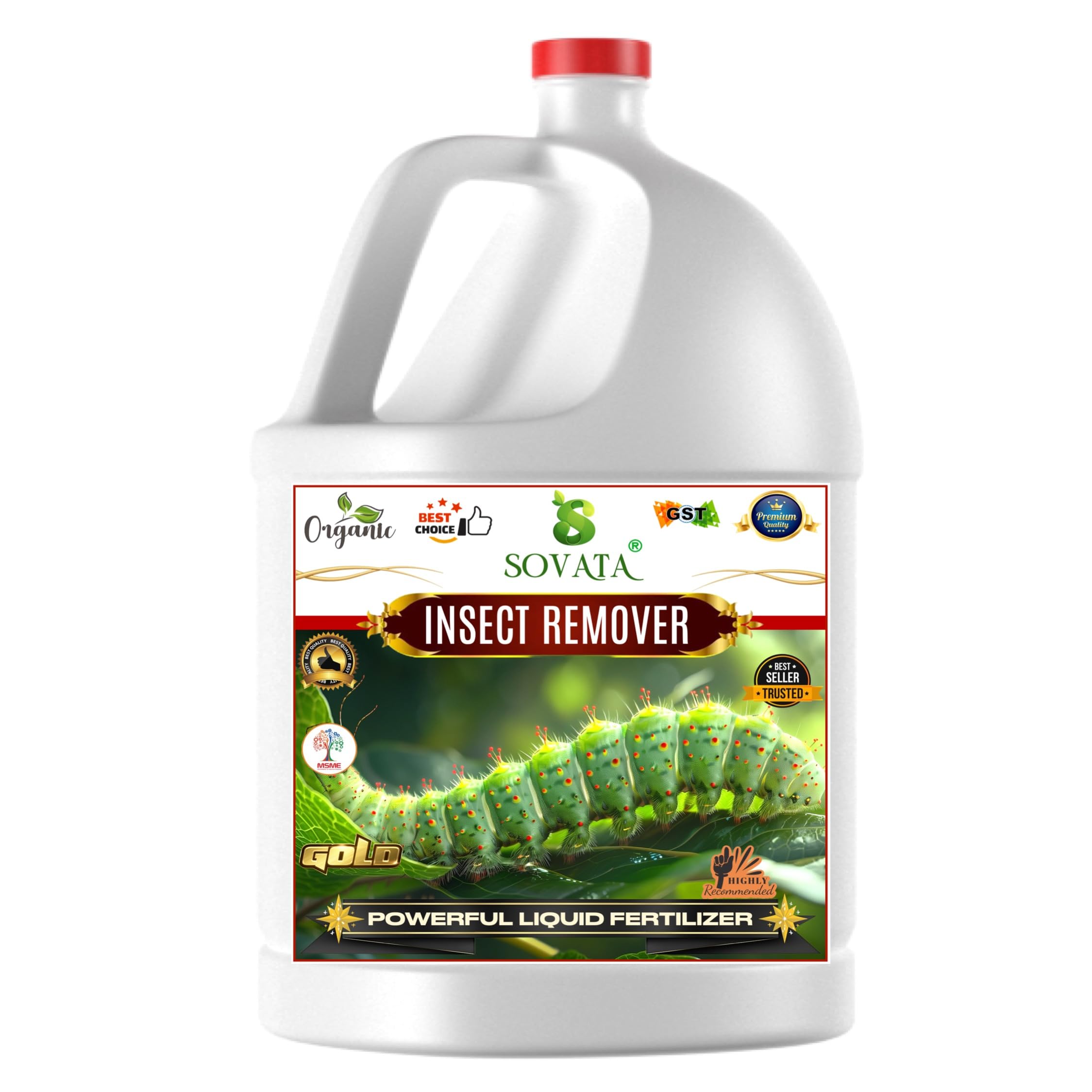 Sovata® All insects Remover, Essential Organic Powerful Liquid Insecticide for Removing all types of insects and pests from Plants and soil. (1000 ml)